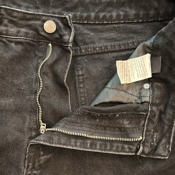 🟡 Black Denim Women's Shorts Size Large - Picture 4 of 6